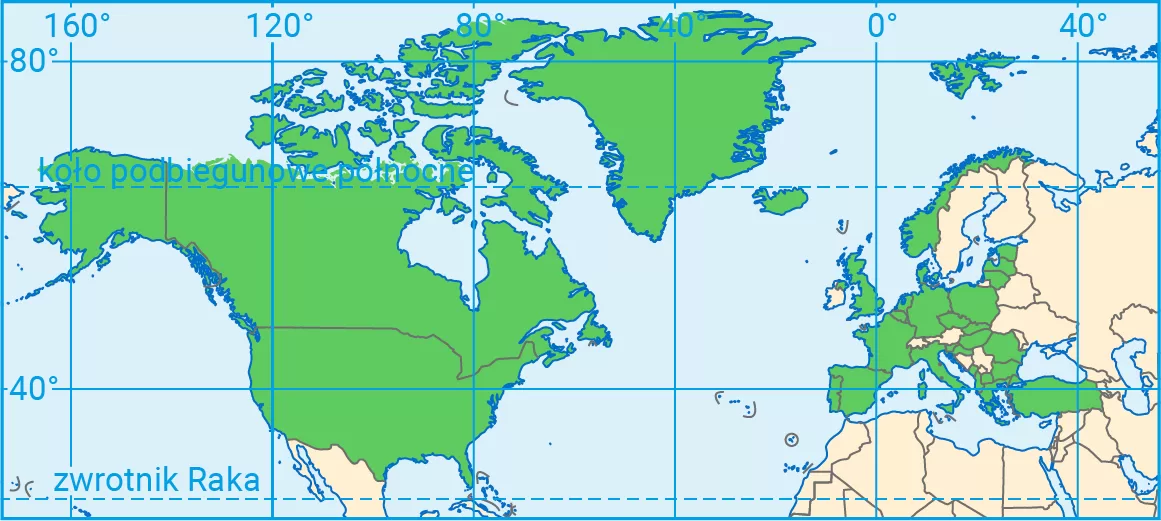 Mapa. Kraje należące do NATO.