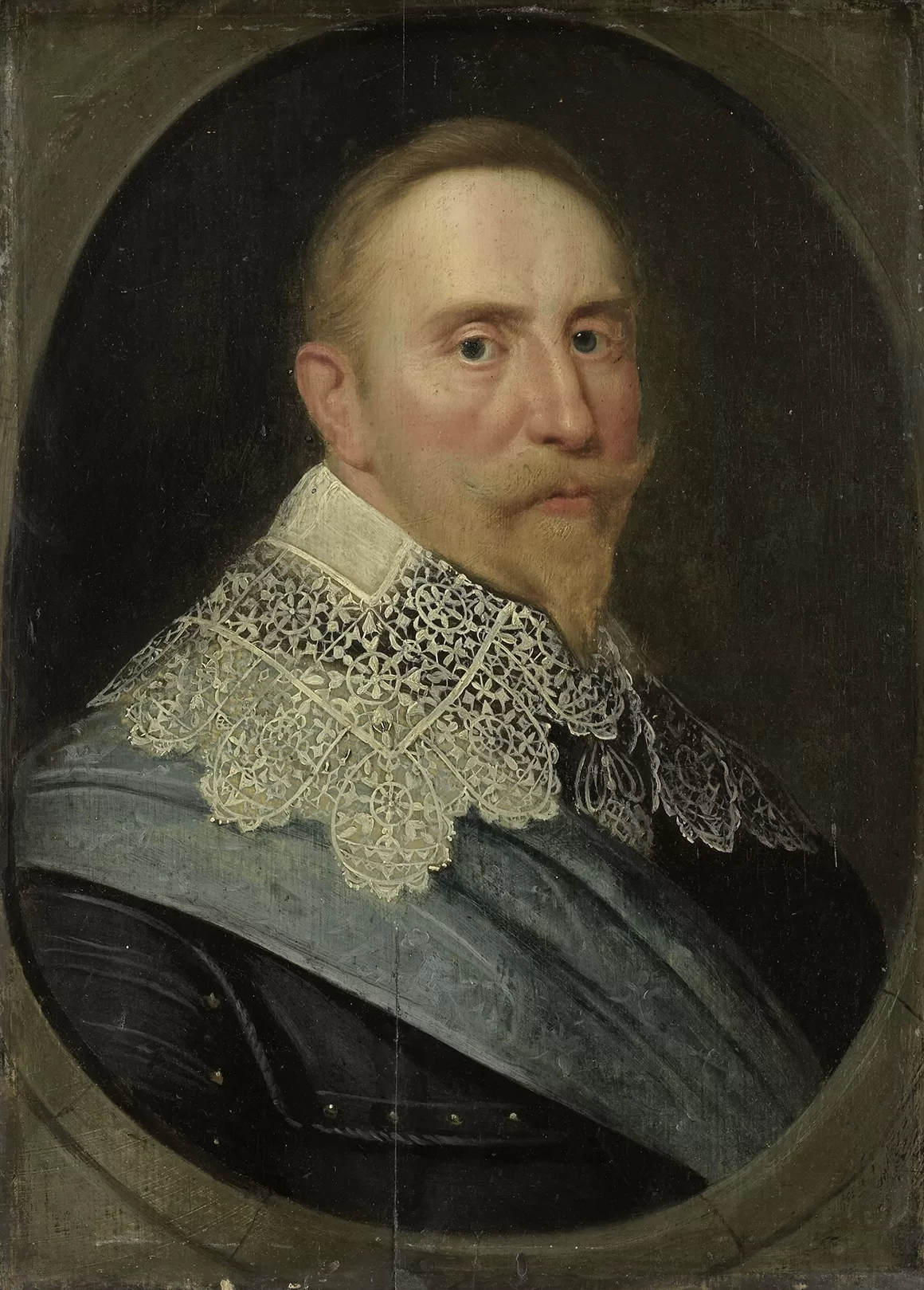 Portret szwedzkiego króla Gustawa II Adolfa, który zginął w bitwie pod Lützen w 1632 r. fotografia