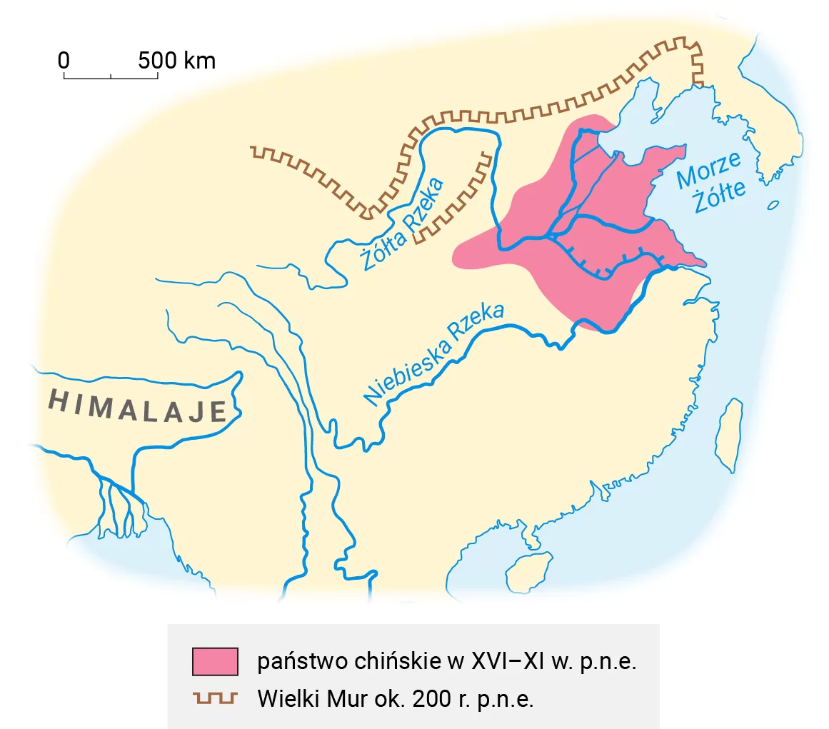 Starożytne Chiny - mapa