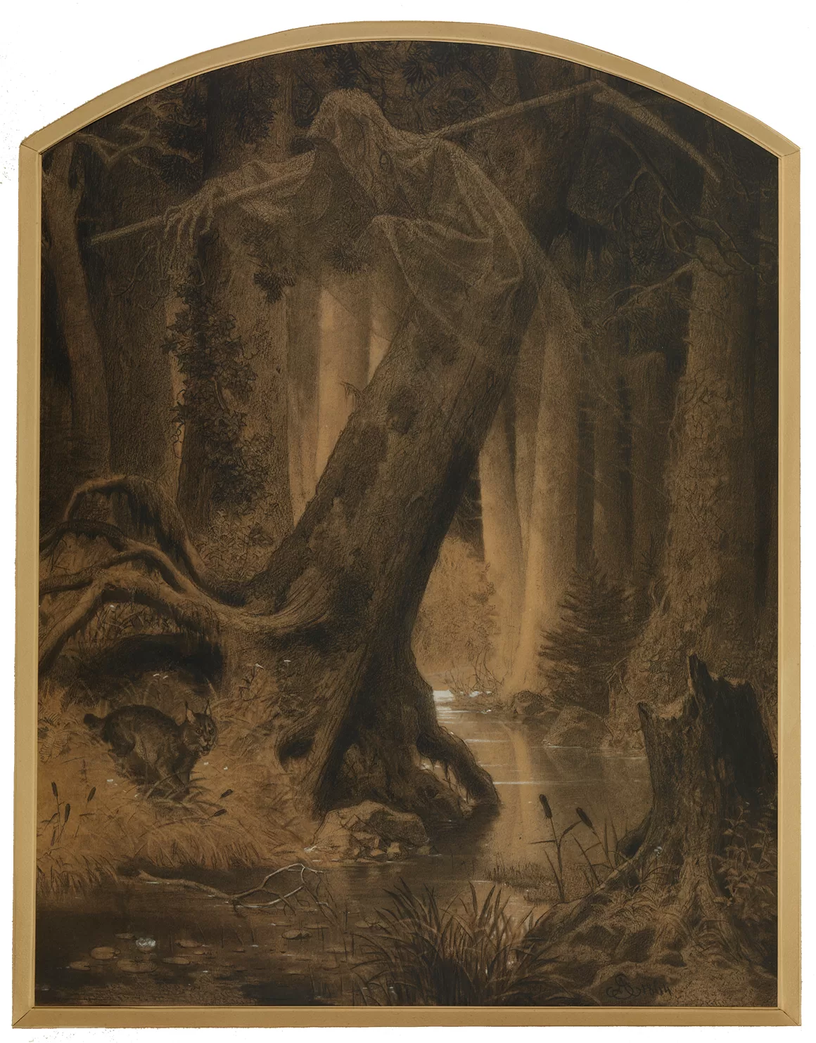 Obraz: Artur Grottger, „Puszcza” z cyklu „Lithuania”, 1864–1866