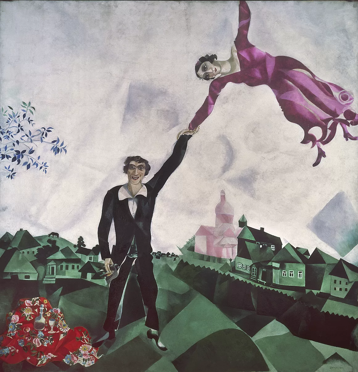 Obraz: Marc Chagall, „Spacer”, 1917