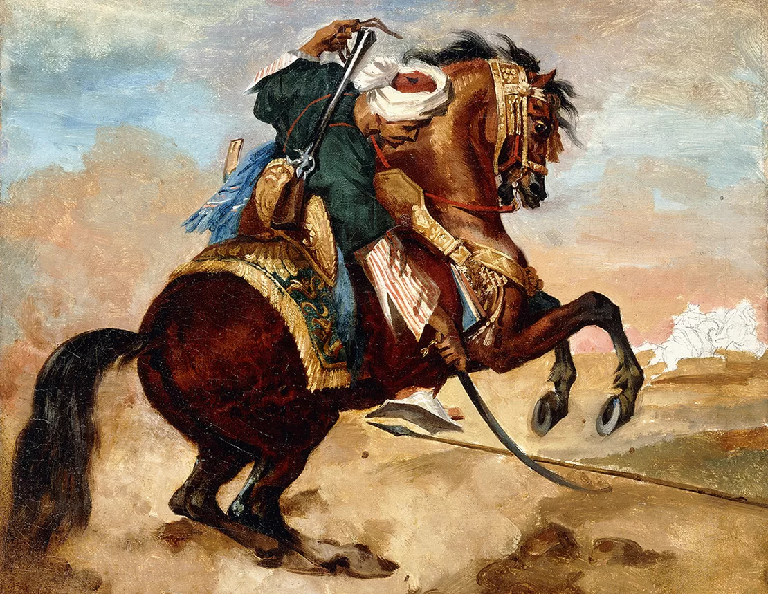 Obraz: Théodore Géricault, „Turek na brązowym alzackim koniu”, ok. 1810
